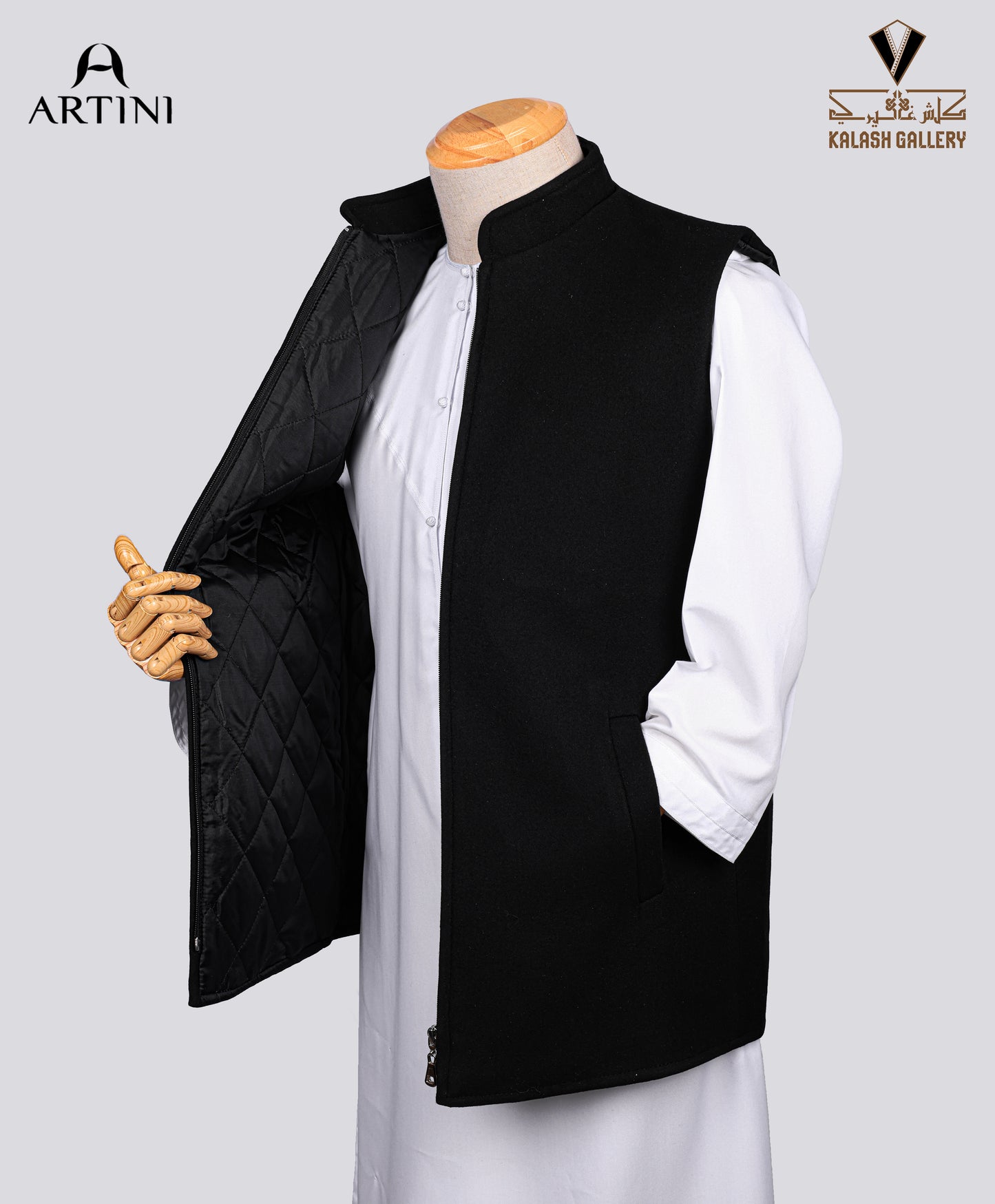 صدرية ارتيني من الصوف الطبيعي الشتوي (جوخ) – سحاب