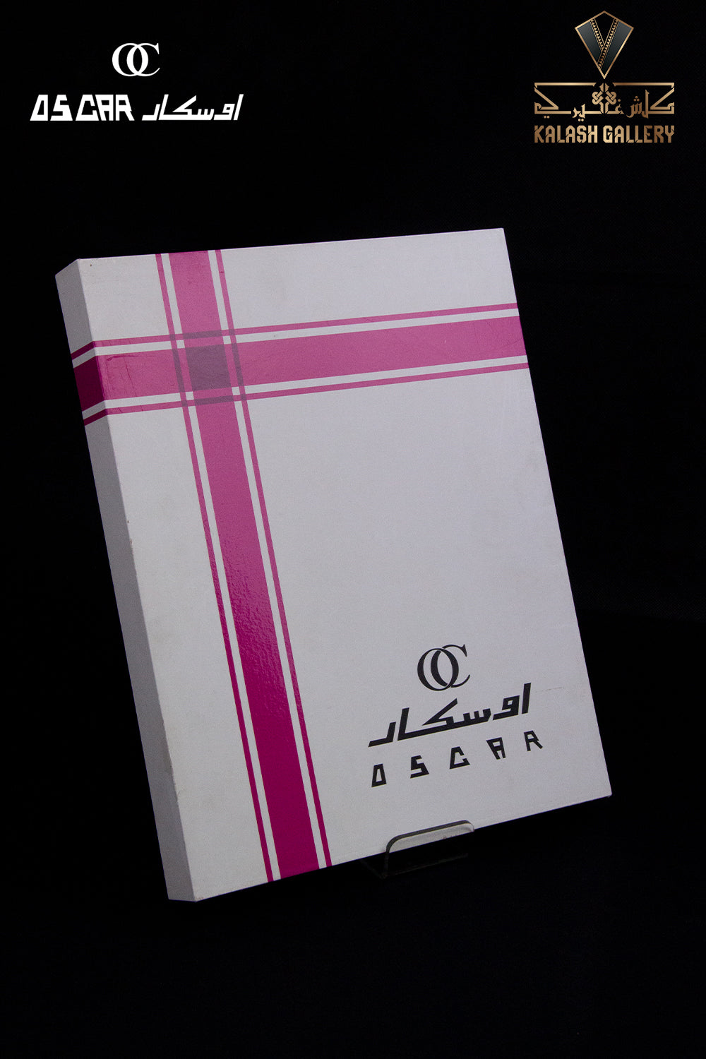 Oscar White Super Dulux Jacquard Four Ends Shemagh