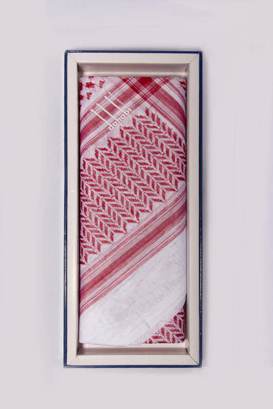 Deluxe Red Gold Shemagh - 12