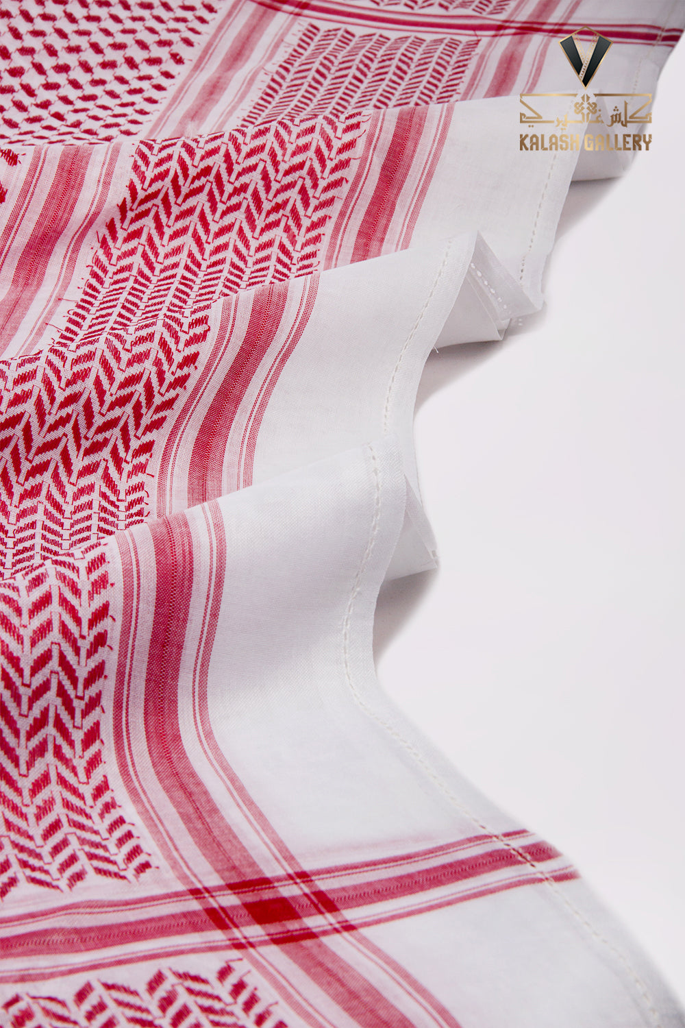 Deluxe Red Gold Shemagh - 12