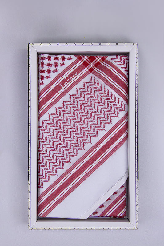 Luxurious Deluxe Red Shemagh - 187