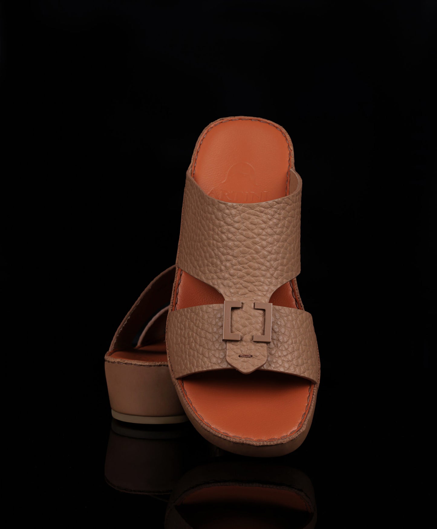 Artini Italian Double Scotch Leather Luxury Men's Slippers AMB15