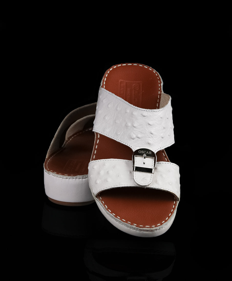 Oscar Ostrich Leather Slippers - VMB02