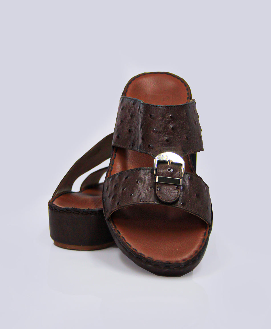 Oscar Ostrich Leather Slippers - VMB02