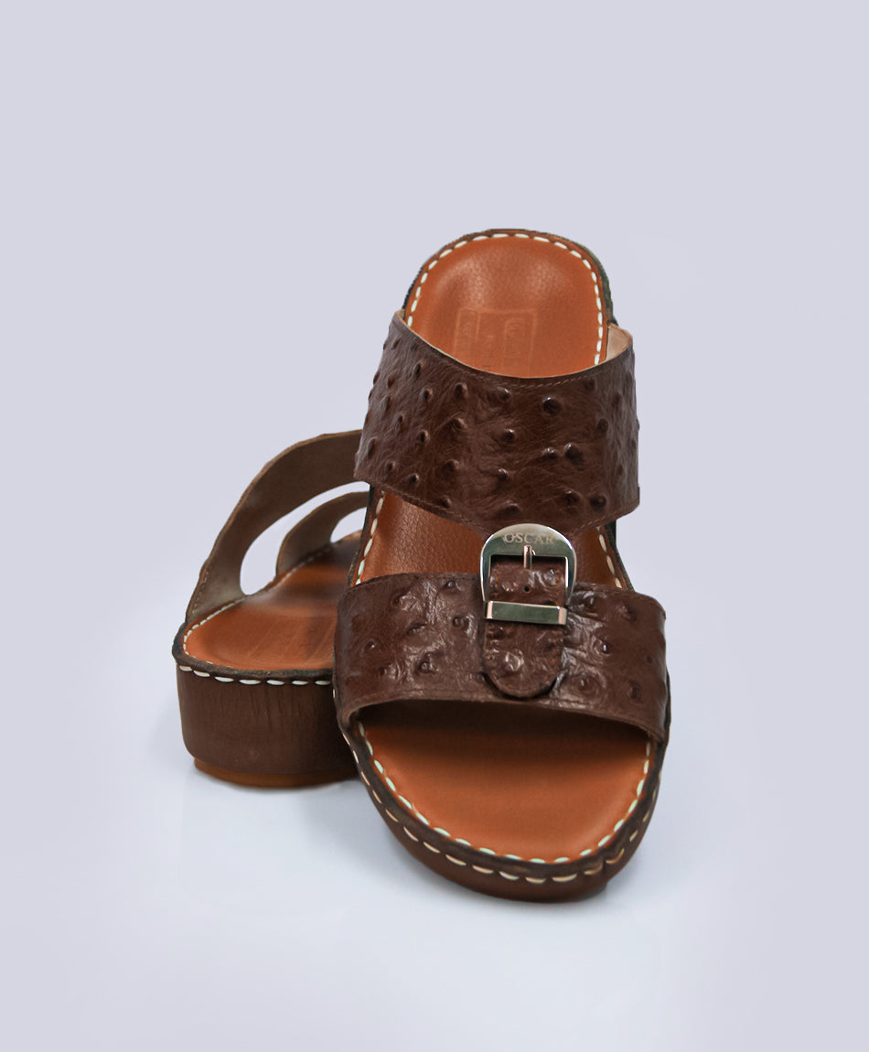 Oscar Ostrich Leather Slippers - VMB02