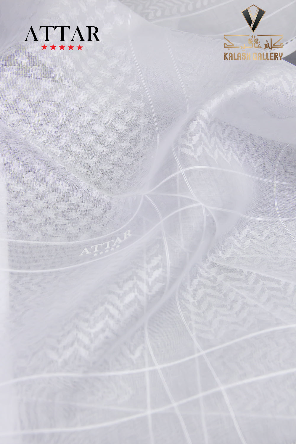 Attar Shemagh White Super Deluxe C16