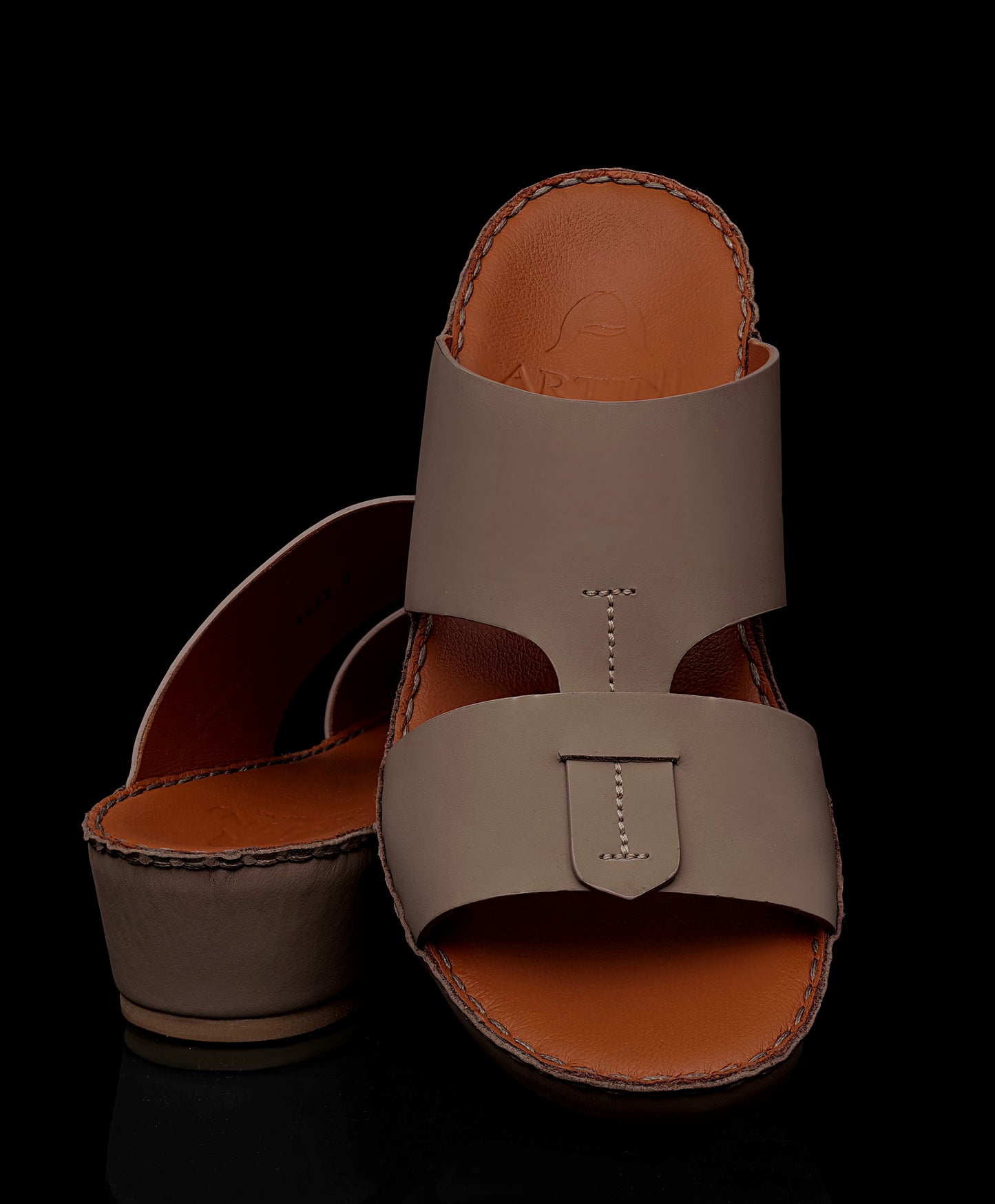 Men's Luxury Artin Slippers Italian Gomato Leather | AMB16